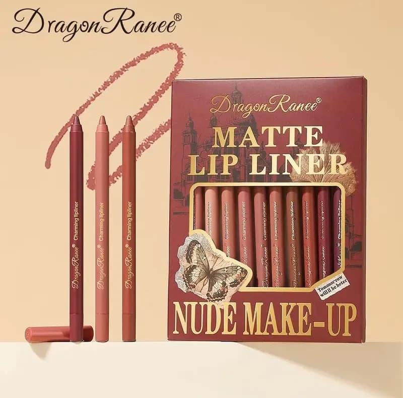 پک خط لب مات 12 عددی DragonRanee مدل NUDE — تصویر ۲