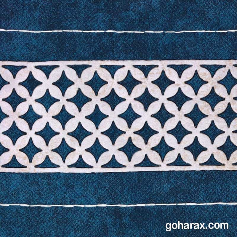 توت بگ پارچه ای مخمل آستر دار طرح سنتی — تصویر ۶