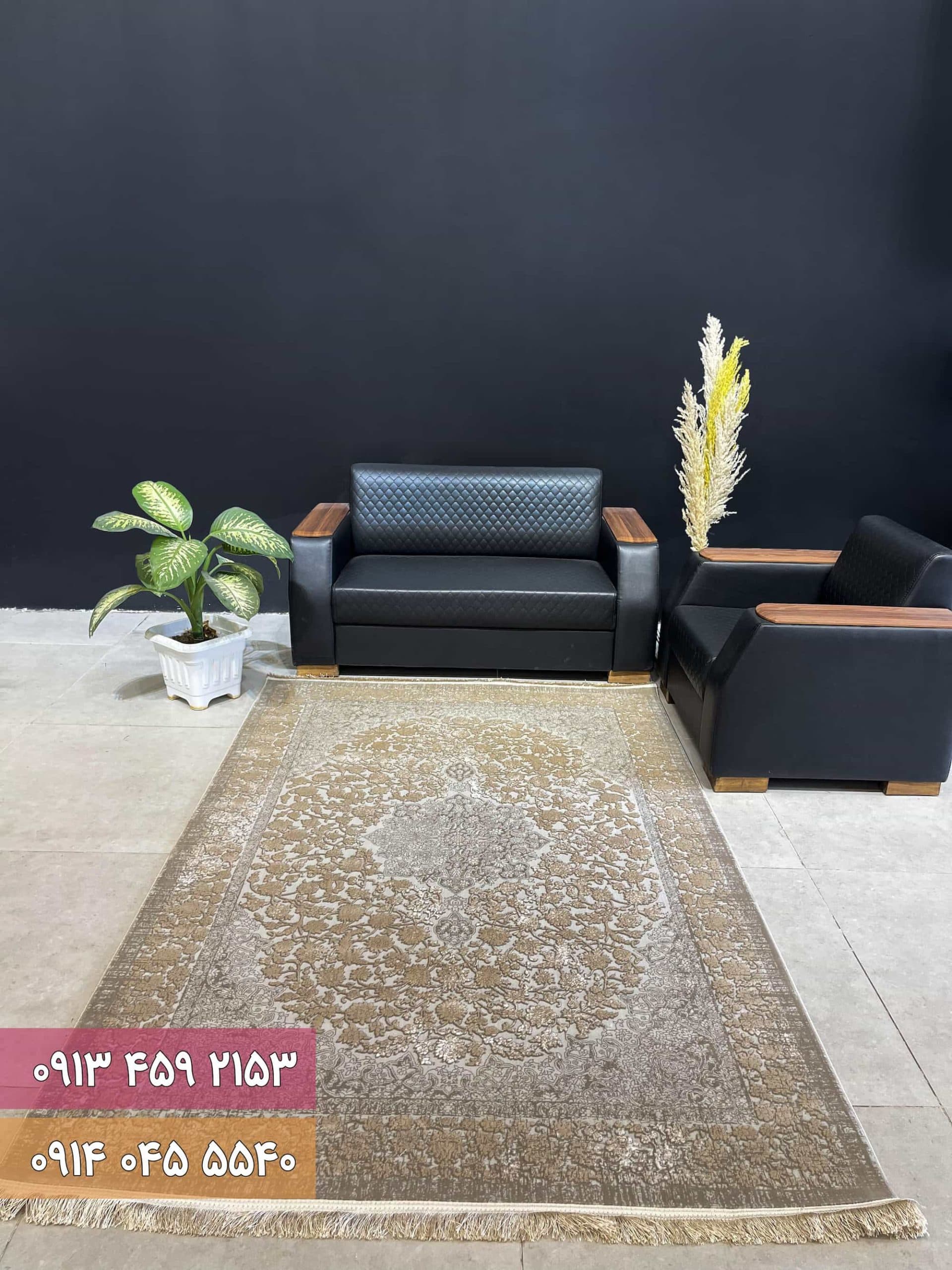 فرش کد 71056KB کرم بژ — تصویر ۳