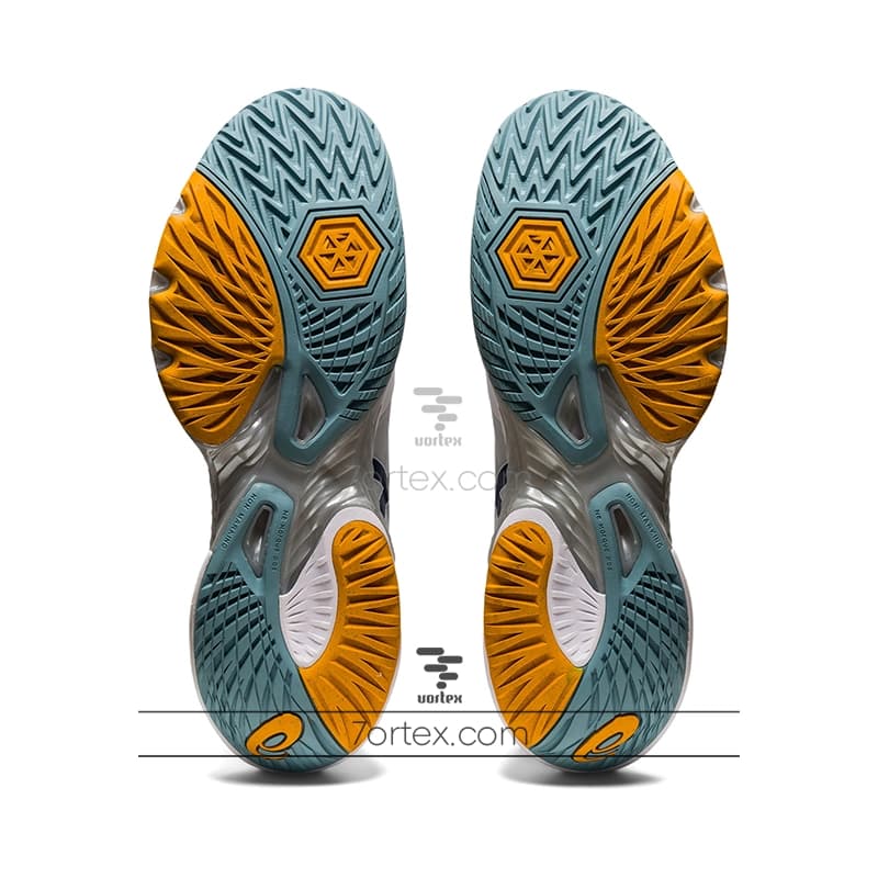 کفش والیبال اسیکس متارایز سفید سرمه‌ای مدل ASICS METARISE White Deep Ocean — تصویر ۷
