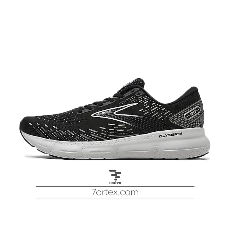 کتونی بروکس گلیسرین 20 مشکی مدل Brooks Glycerin 20 Black with White