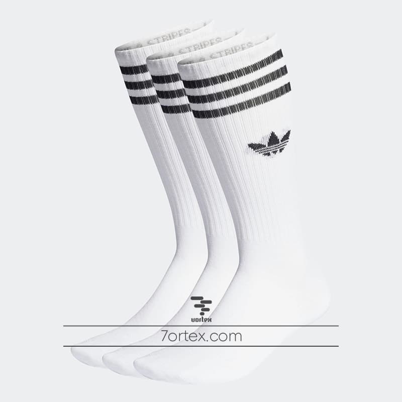 جوراب ساقدار ادیداس سفید مدل Adidas Crew Socks White — تصویر ۴