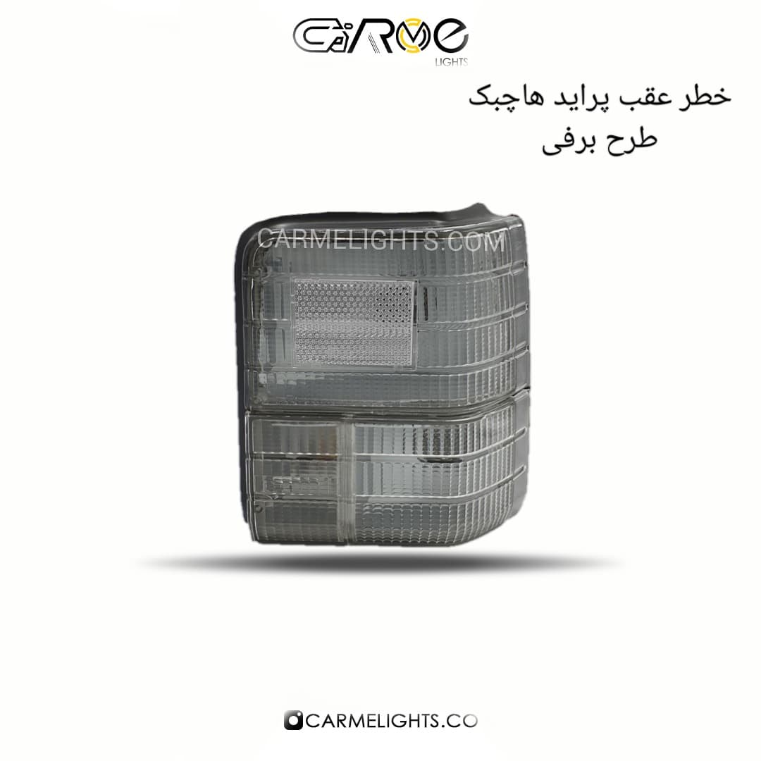 خطر عقب پراید هاچبک برفی