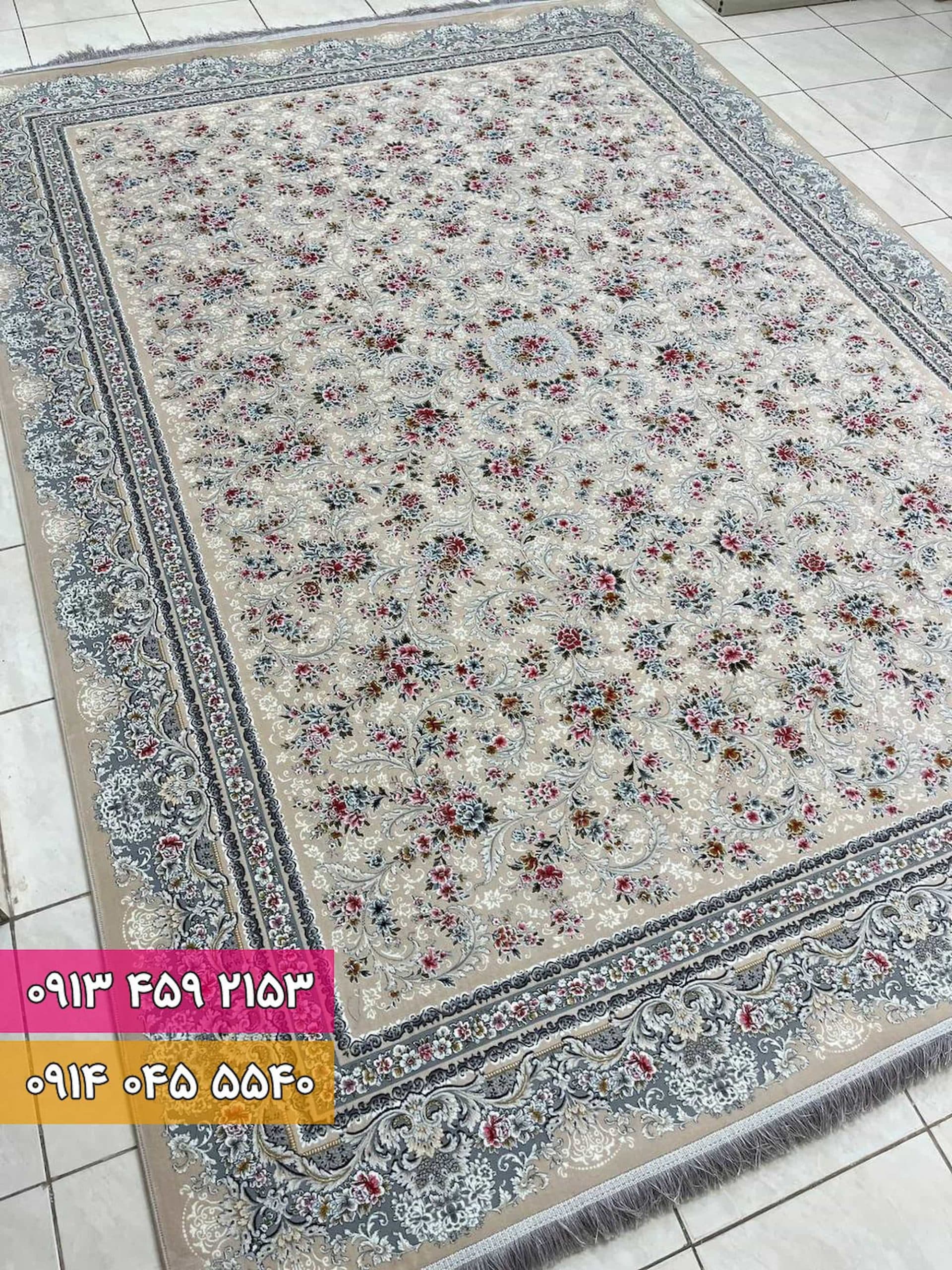 فرش طرح رزالین بژ — تصویر ۳