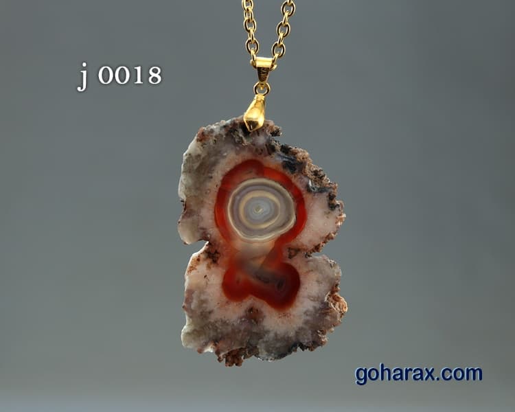 گردن بند عقیق سرخ | code:j0018 — تصویر ۲