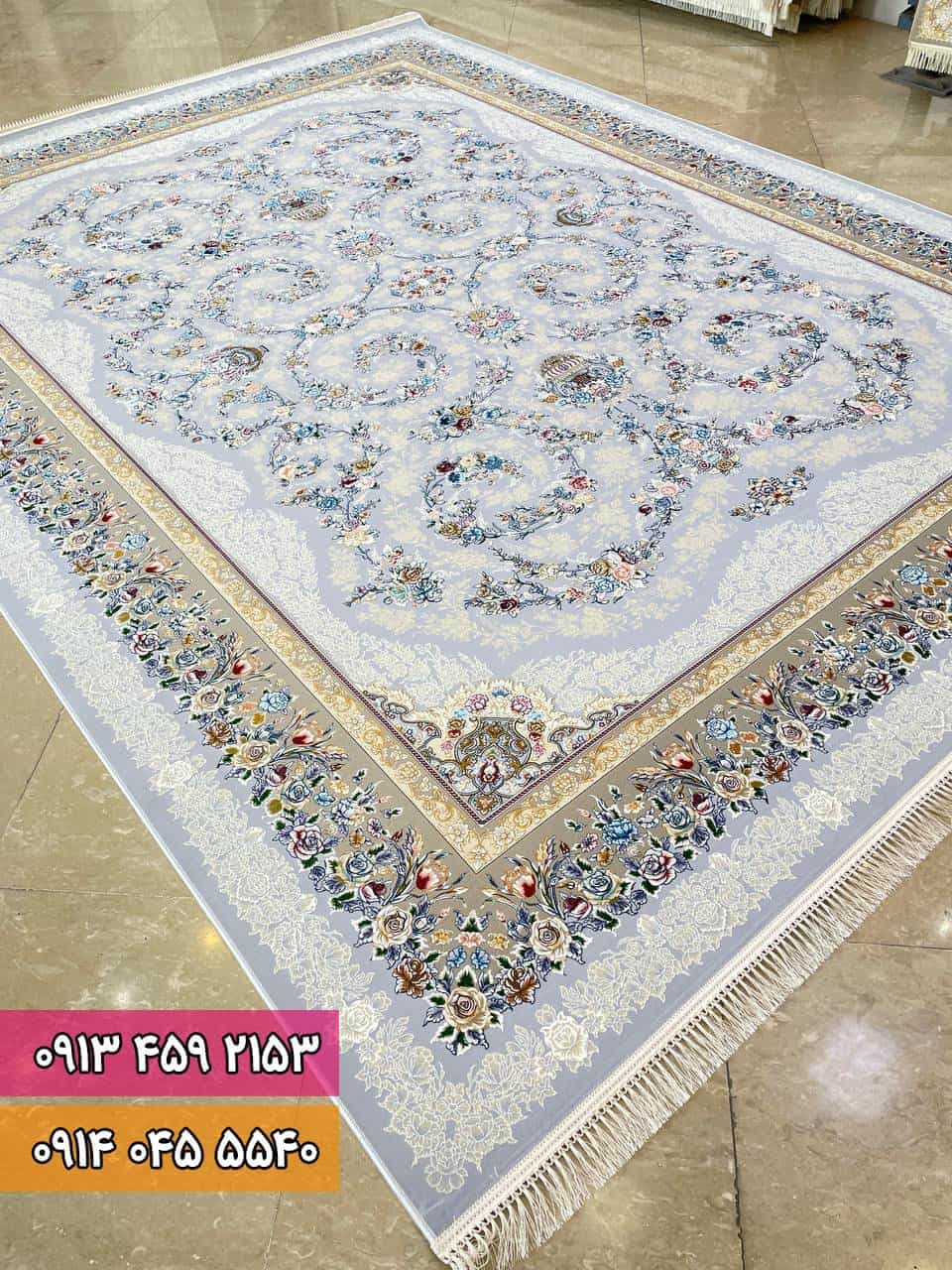 فرش طرح شکوه نقره ای — تصویر ۴