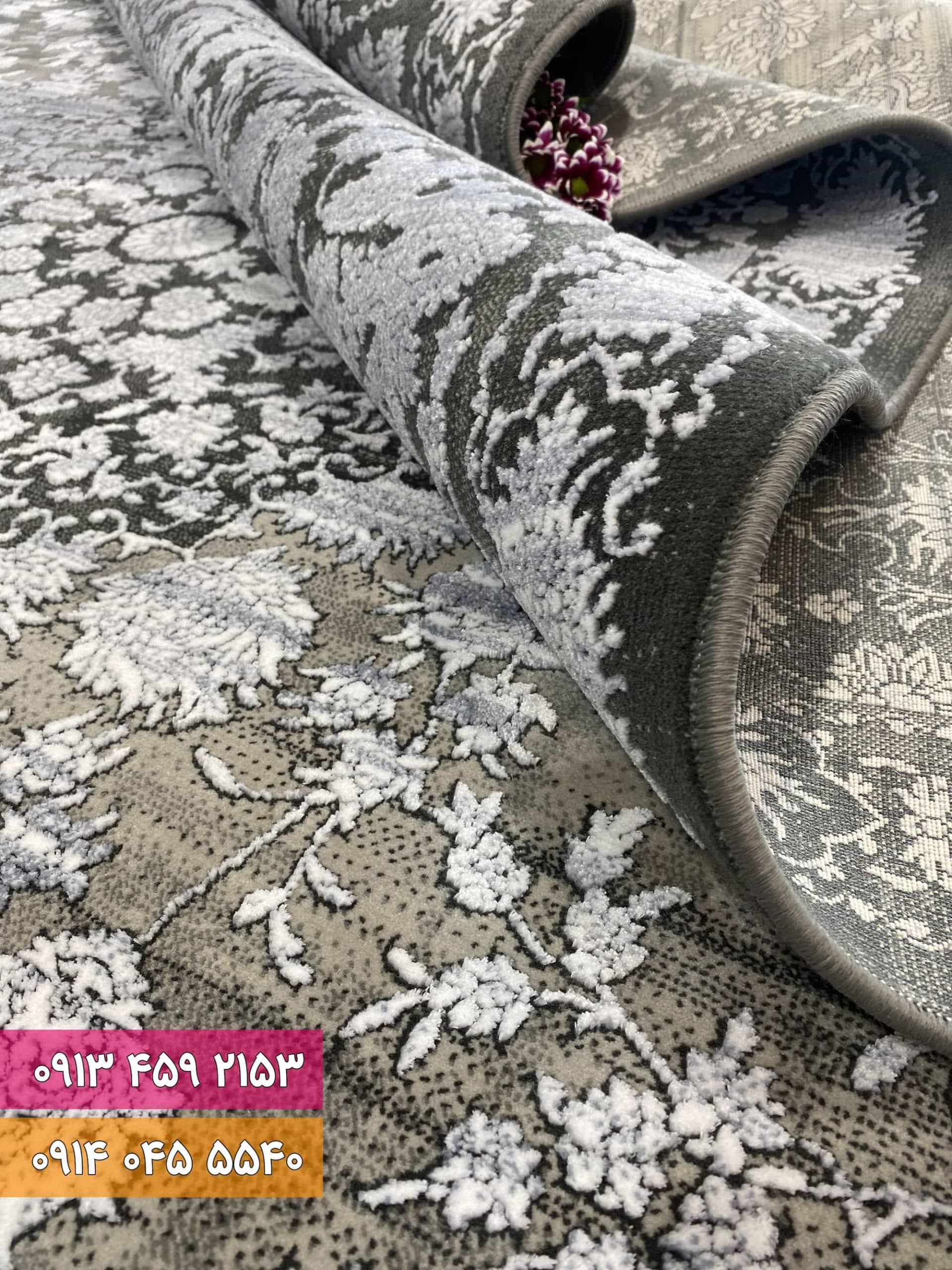 فرش کد 70042DN طوسی نسکافه ای — تصویر ۶