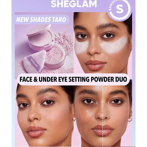 پودر فیکس دو طبقه بنفش شیگلم Sheglam Double Duty Powder Taro — تصویر ۱۱