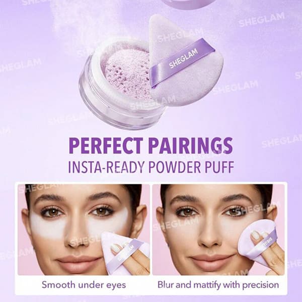 پودر فیکس دو طبقه بنفش شیگلم Sheglam Double Duty Powder Taro — تصویر ۱۲