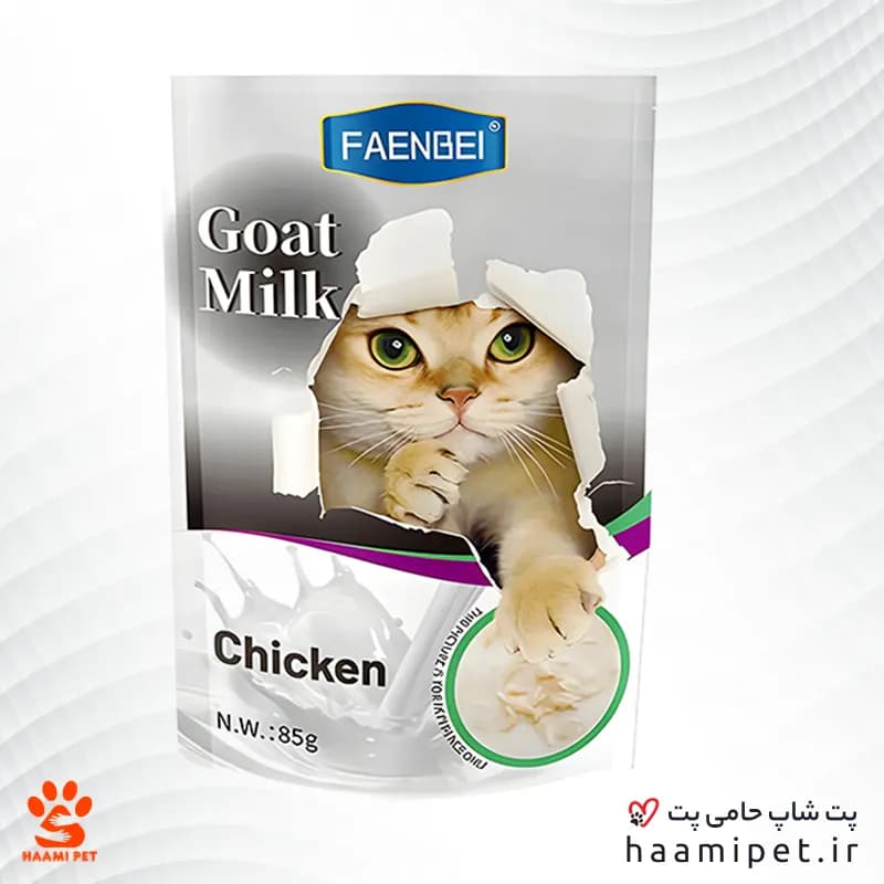 پوچ گربه فنبی با شیر بز و مرغ 85 گرمی