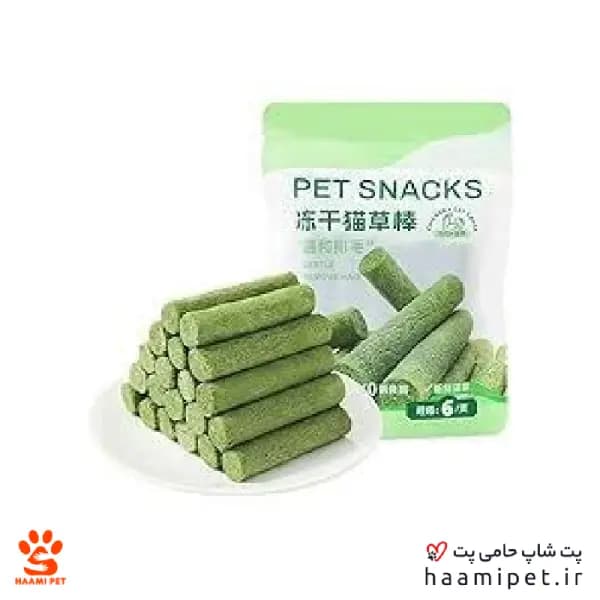 تشویقی گربه فریز دراید کت گرس با طعم مرغ و کت نیپ 6 عددی