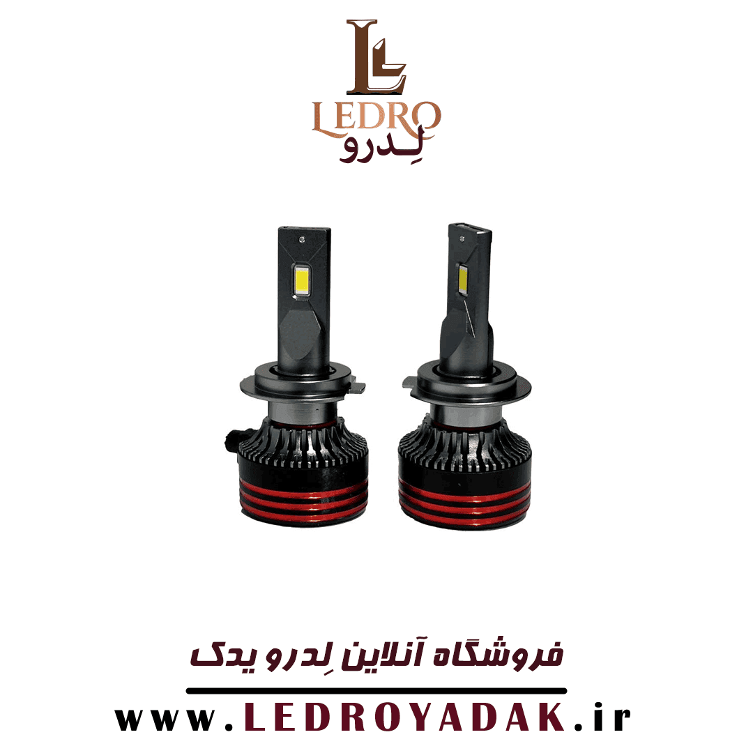 هدلایت پژو 206 توان 65 وات مدل M۸ Pro چراغ فابریکی پایه H4 رنگ نچرال