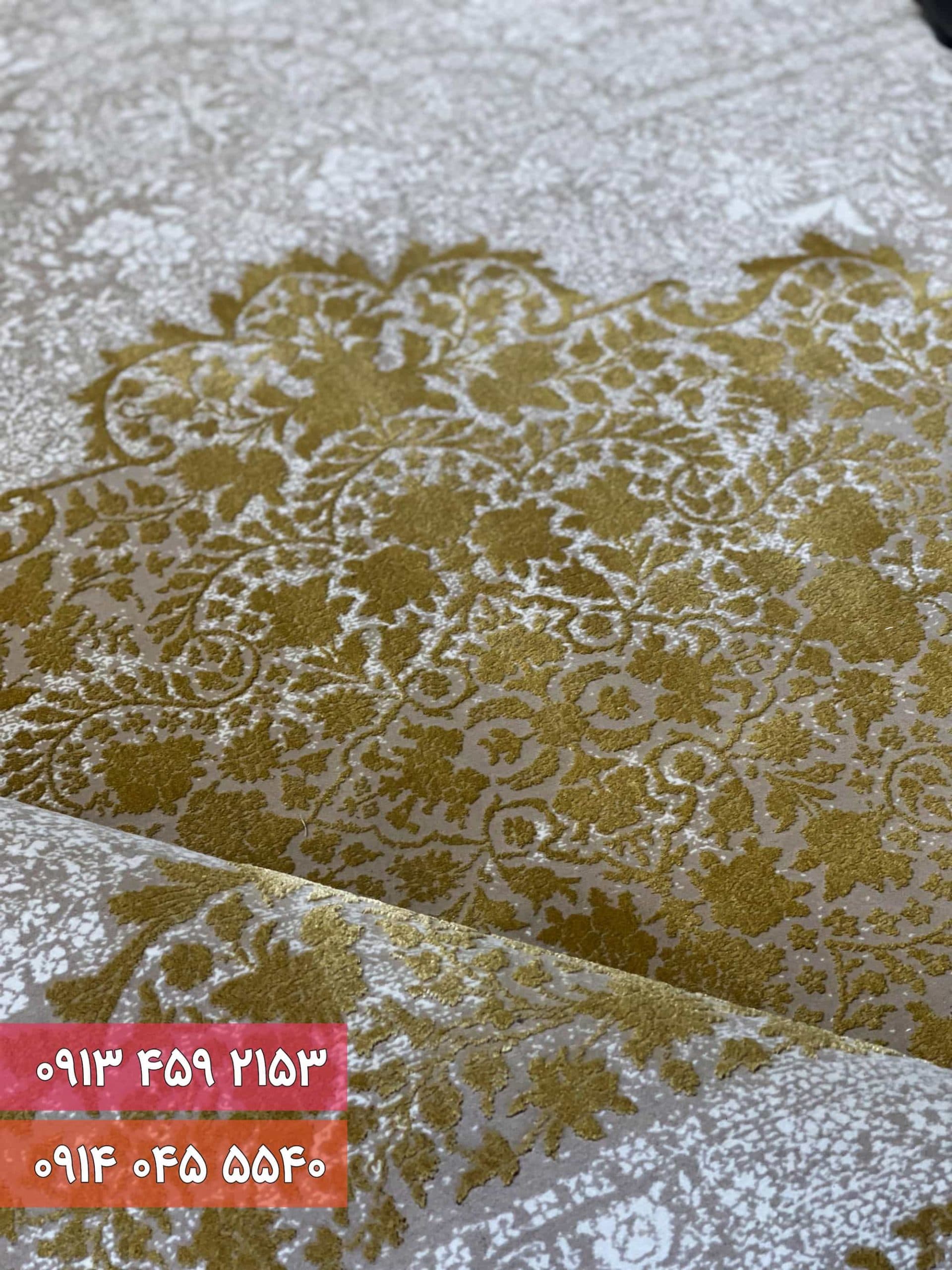 فرش کد 71048NT نسکافه ای طلایی — تصویر ۴