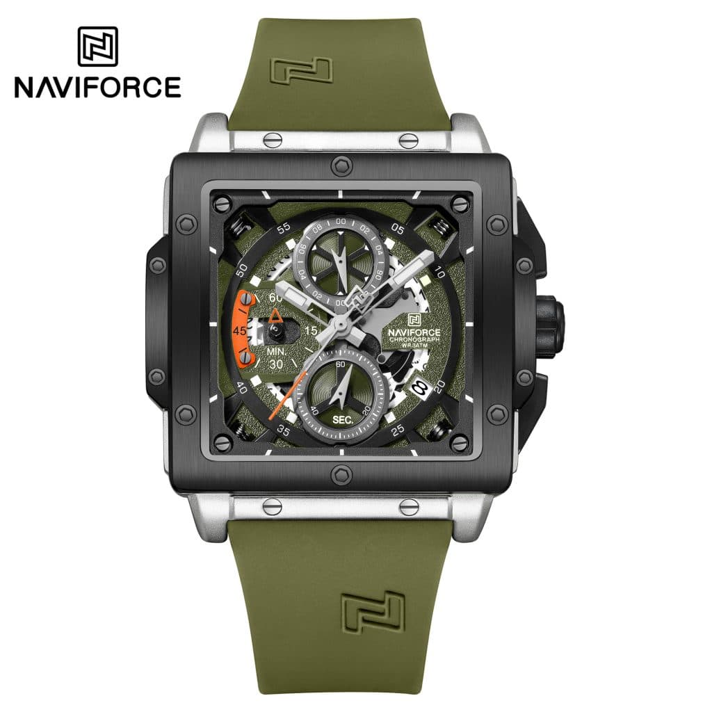 ساعت مچی مردانه نیوی فورس سیلیکونی مدل NAVIFORCE 8064 — تصویر ۳