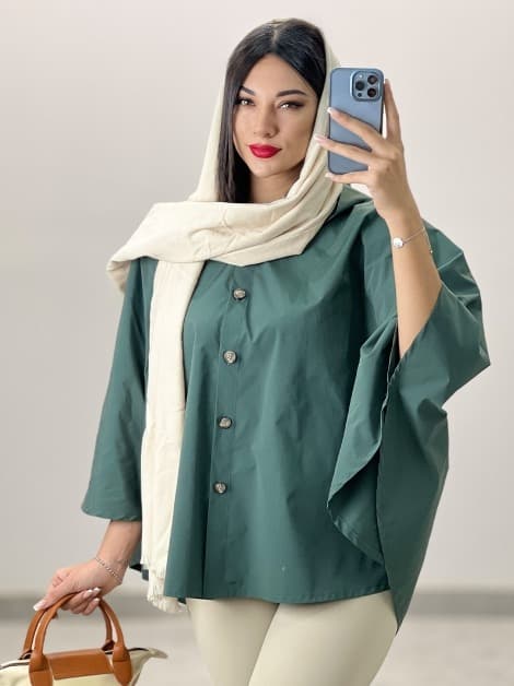 مانتو شنلی کلاهدار دخترانه — تصویر ۲