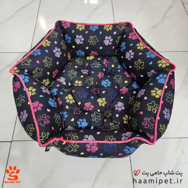 تشک سگ و گربه شش ضلعی طرح پنجه