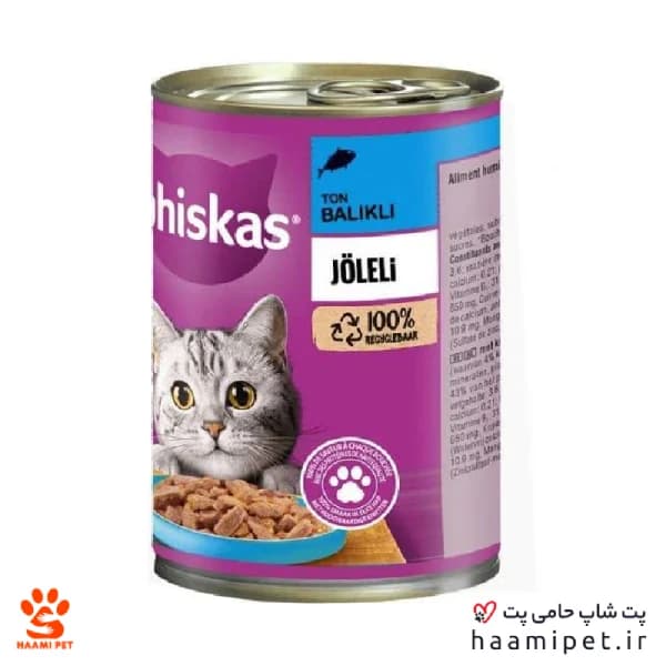 کنسرو گربه بالغ ویسکاس با طعم ماهی 400 گرم