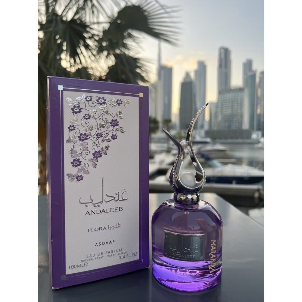 ادوپرفیوم عندلیب فلورا بنفش لطافه 100 میل اصلی Andaleeb Flora Lattafa — تصویر ۳