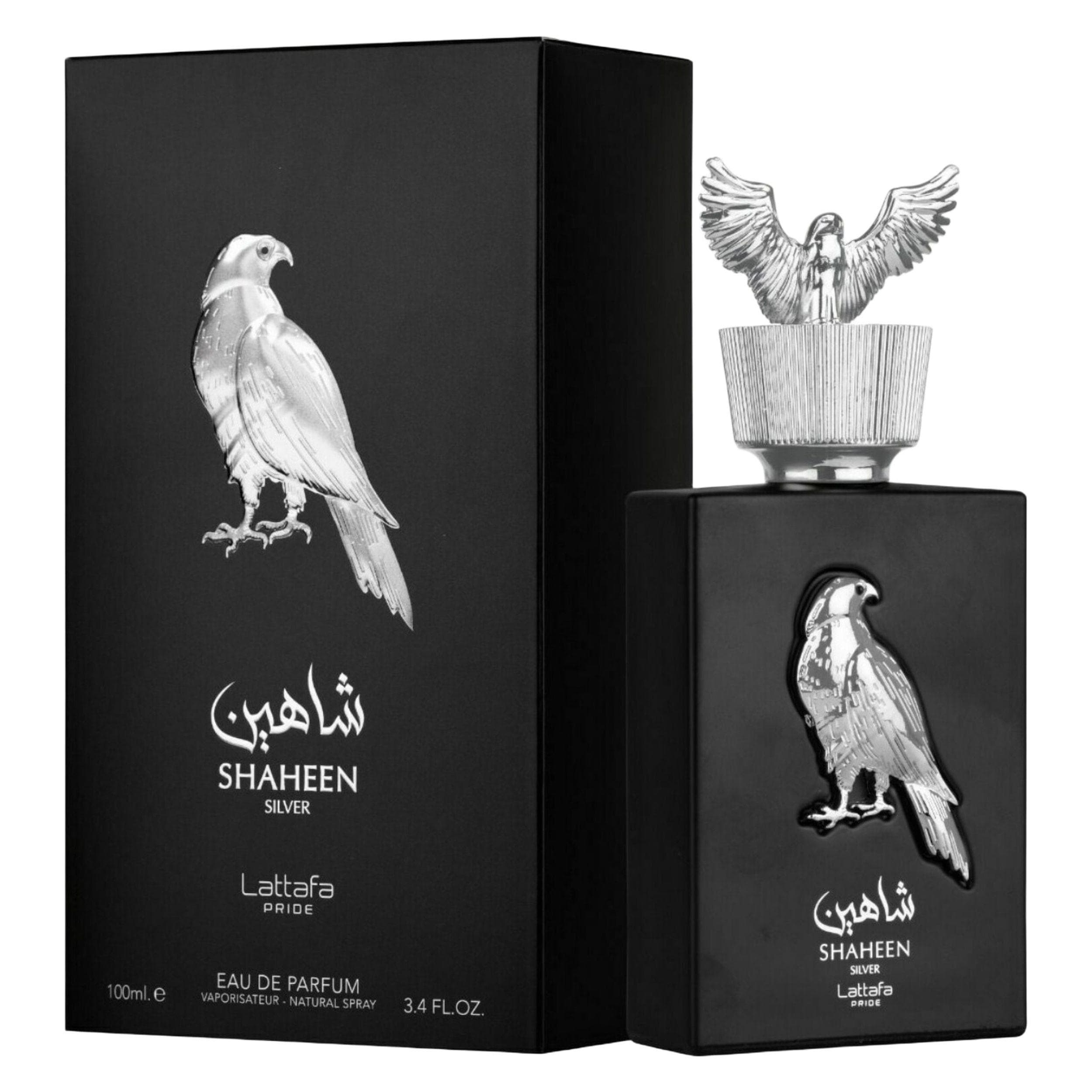 ادوپرفیوم شاهین (زنانه و مردانه) لطافه 100 میل اصلی Lattafa Shaheen Silver — تصویر ۶