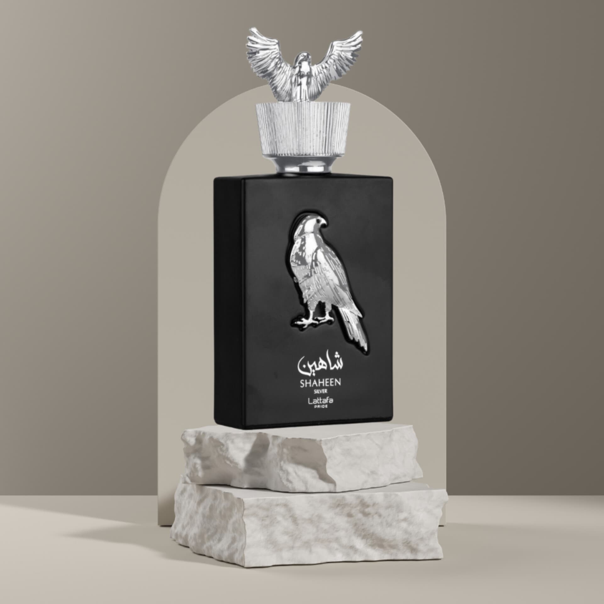 ادوپرفیوم شاهین (زنانه و مردانه) لطافه 100 میل اصلی Lattafa Shaheen Silver — تصویر ۲