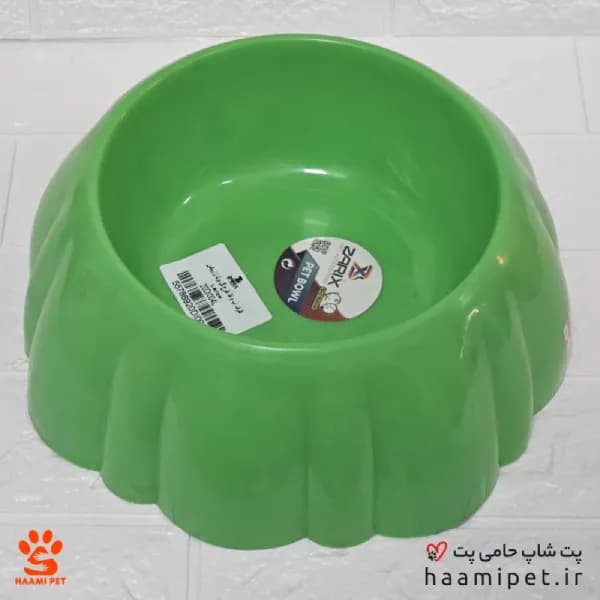 ظرف آب و غذا سگ و گربه جنس پلاستیک با قطر 15 سانتی‌متر