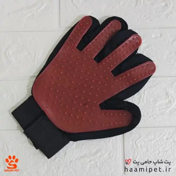 دستکش ماساژ و مو جمع کن سگ و گربه