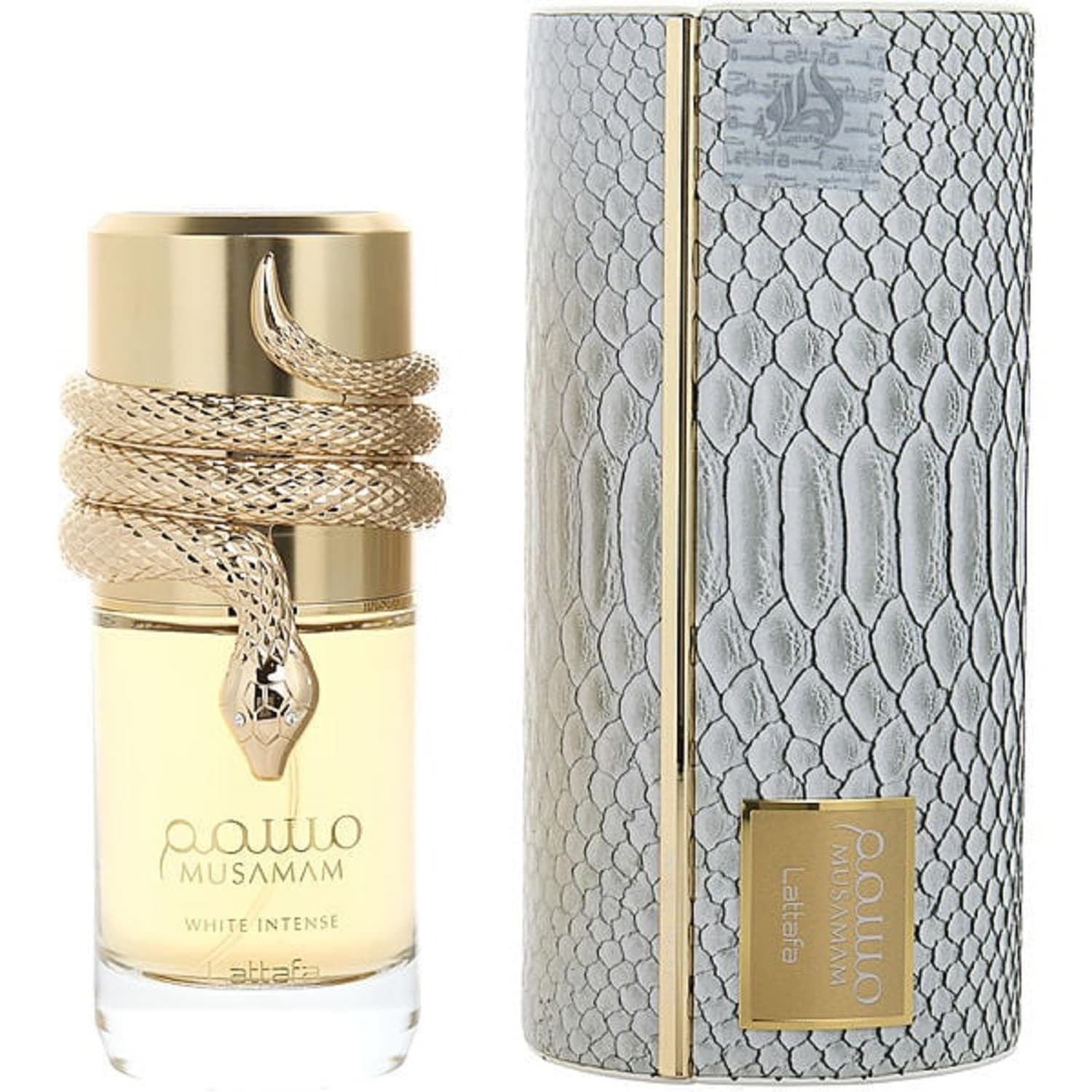 ادو پرفیوم مردانه مسمم سفید لطافه حجم 100 میل اصلی Lattafa Musamam White Intense — تصویر ۶
