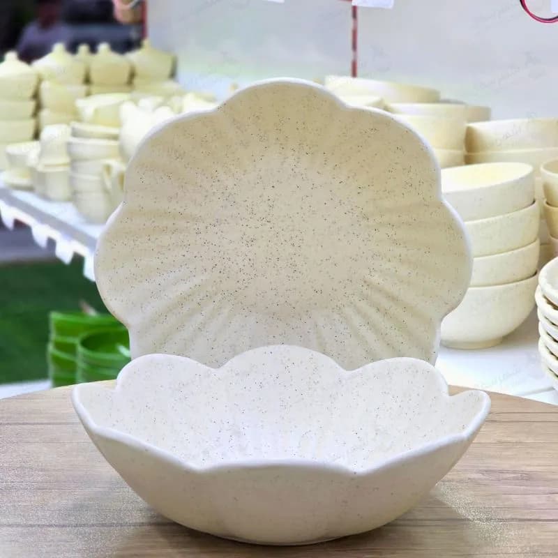 میوه خوری سرامیکی مات مدل گلبرگ — تصویر ۳