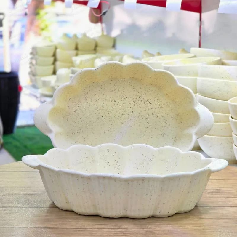 مرغ خوری سرامیکی بیضی مات — تصویر ۲