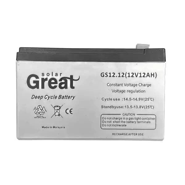 باتری سیلد اسید 12 ولت گریت سولار 12 آمپر مدل GREAT Solar