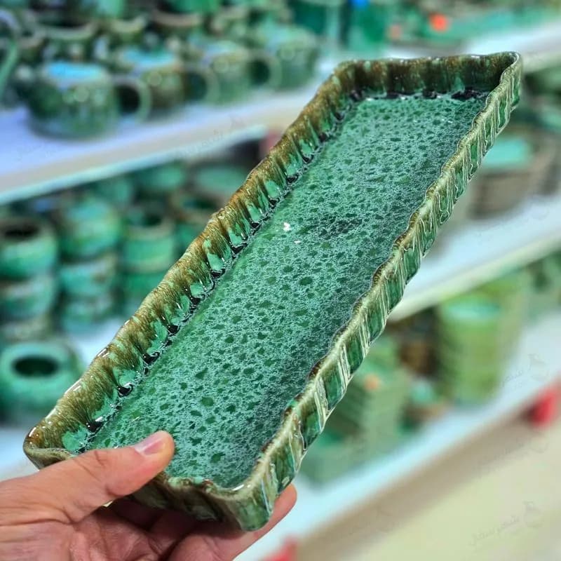 اردوخوری سرامیکی مدل لب طره طرح ماربل — تصویر ۲