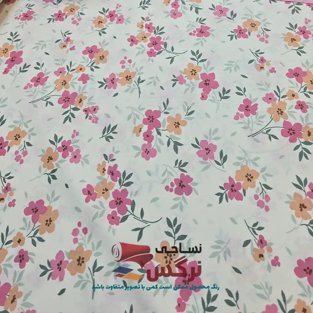 نیم ست کاورکشدار تخت و روبالشتی نخ پنبه گلدار و راه راه صورتی کد 752 و 753 — تصویر ۹