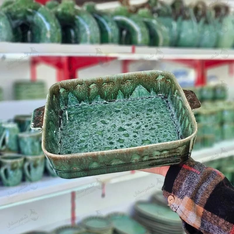 مرغ خوری سرامیکی مربع مدل موج