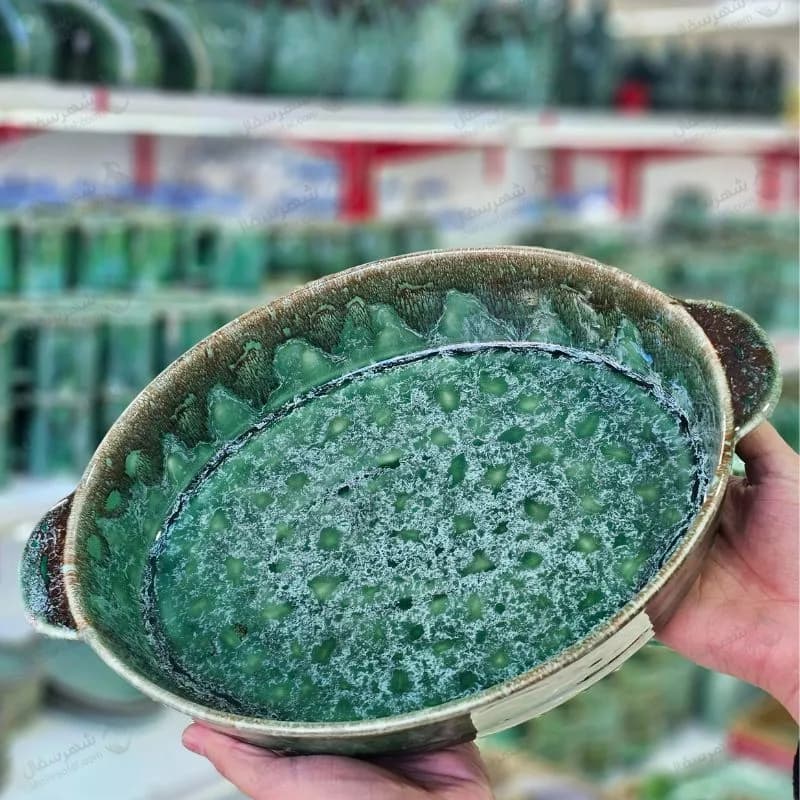 مرغ خوری سرامیکی بیضی مدل موج — تصویر ۲