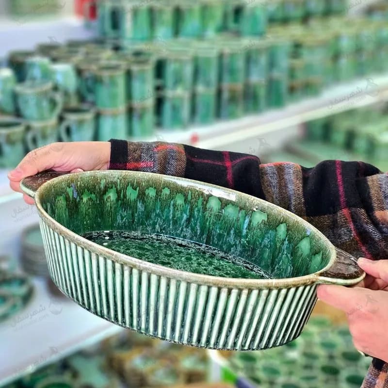 مرغ خوری سرامیکی وانسل مدل بیضی — تصویر ۲