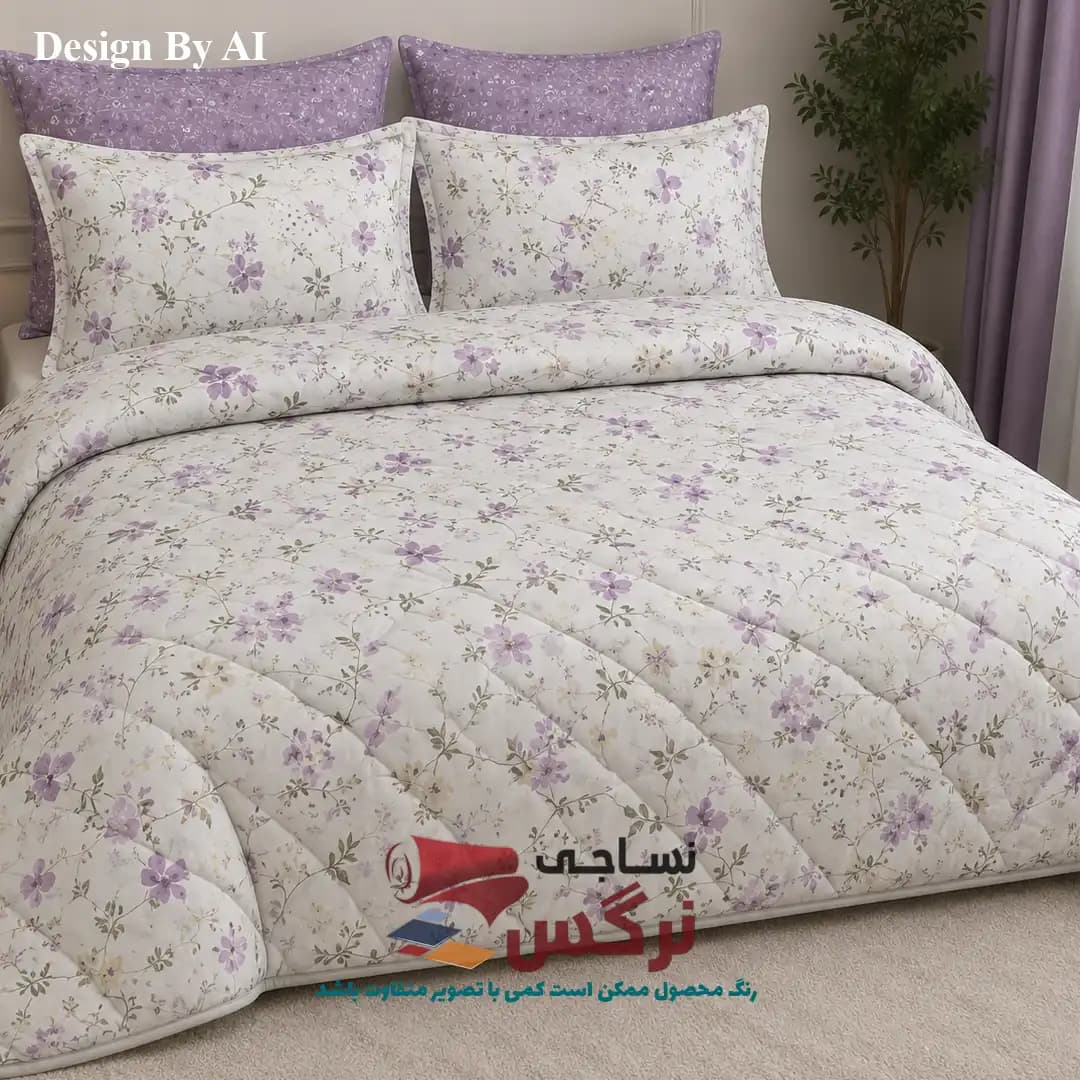 روتختی یکنفره و دونفره نخ پنبه گلدار بروجرد کد 750 و 751 — تصویر ۹