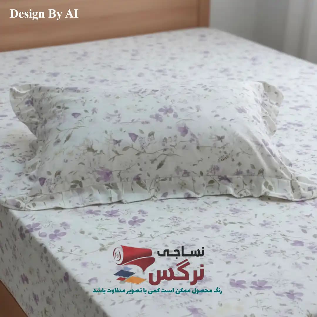 روبالشتی چیندار بروجرد نخ پنبه گلدار کد 750 — تصویر ۳