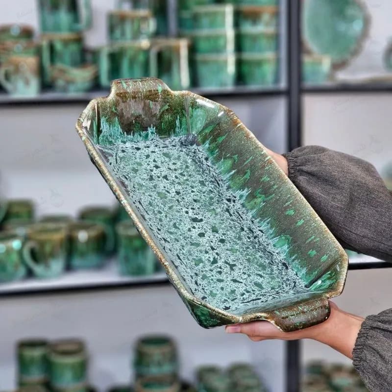 مرغ خوری سرامیکی طرح ماربل در 2سایز — تصویر ۳