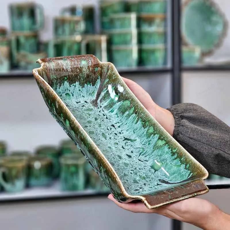 مرغ خوری لب هلالی طرح ماربل در 2سایز — تصویر ۲