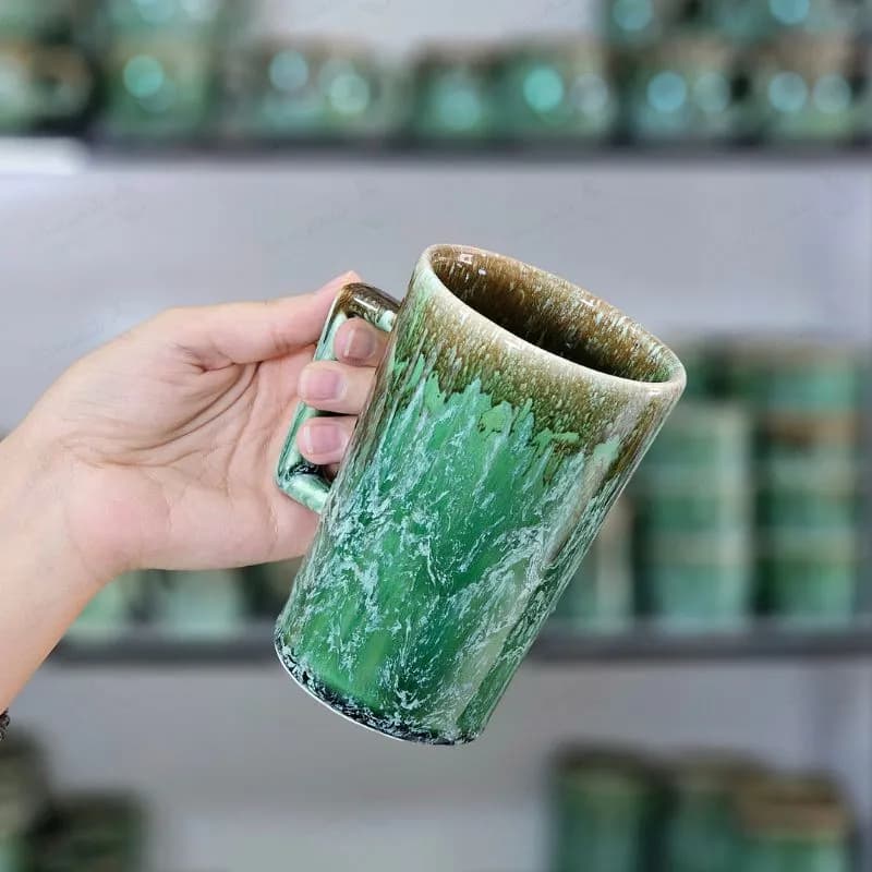 لیوان شربت خوری سرامیکی طرح ماربل — تصویر ۲