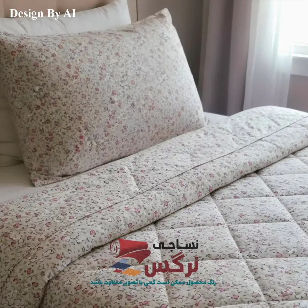 روتختی یکنفره و دونفره نخ پنبه گلدار کد 673 — تصویر ۸