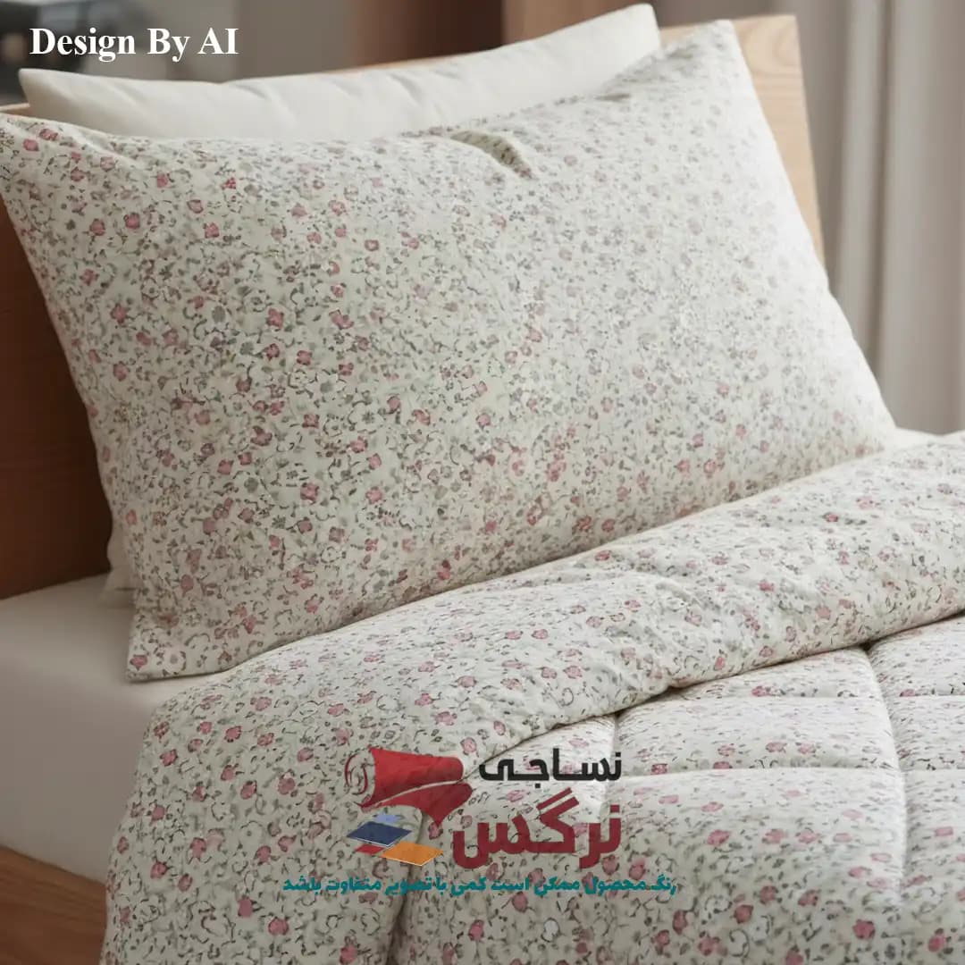 روتختی یکنفره و دونفره نخ پنبه گلدار کد 673 — تصویر ۷