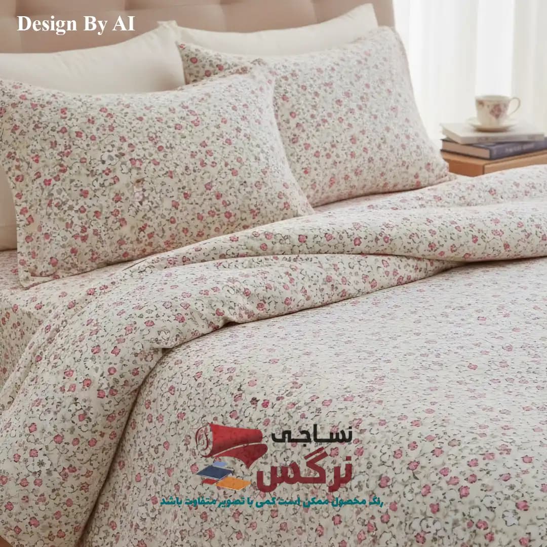 روتختی یکنفره و دونفره نخ پنبه گلدار کد 673