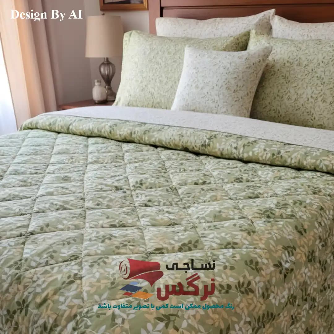 روتختی یکنفره و دونفره نخ پنبه گلدار کد 290 و 302 — تصویر ۹