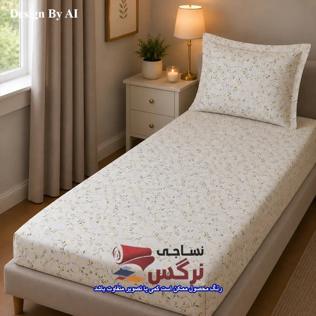 روتختی یکنفره و دونفره نخ پنبه گلدار کد 290 و 302 — تصویر ۷