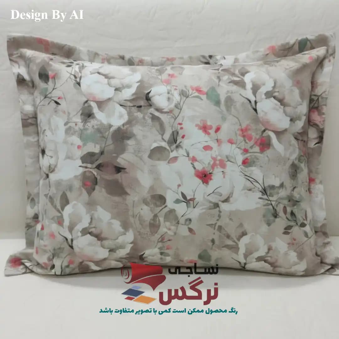 روبالشتی نخ پنبه گلدار کد 640 — تصویر ۲