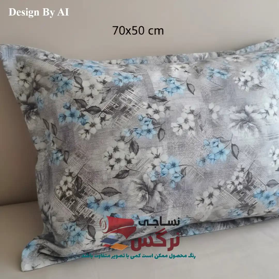 روبالشتی 70 درصد نخ طرح گل کد 252 — تصویر ۵