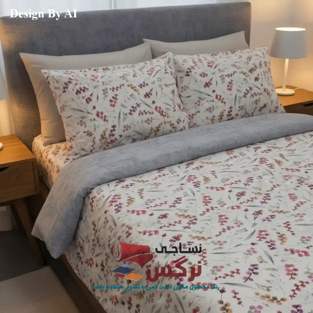 روتختی یکنفره و دونفره نخ پنبه گلدار کد 743 و 744 — تصویر ۹