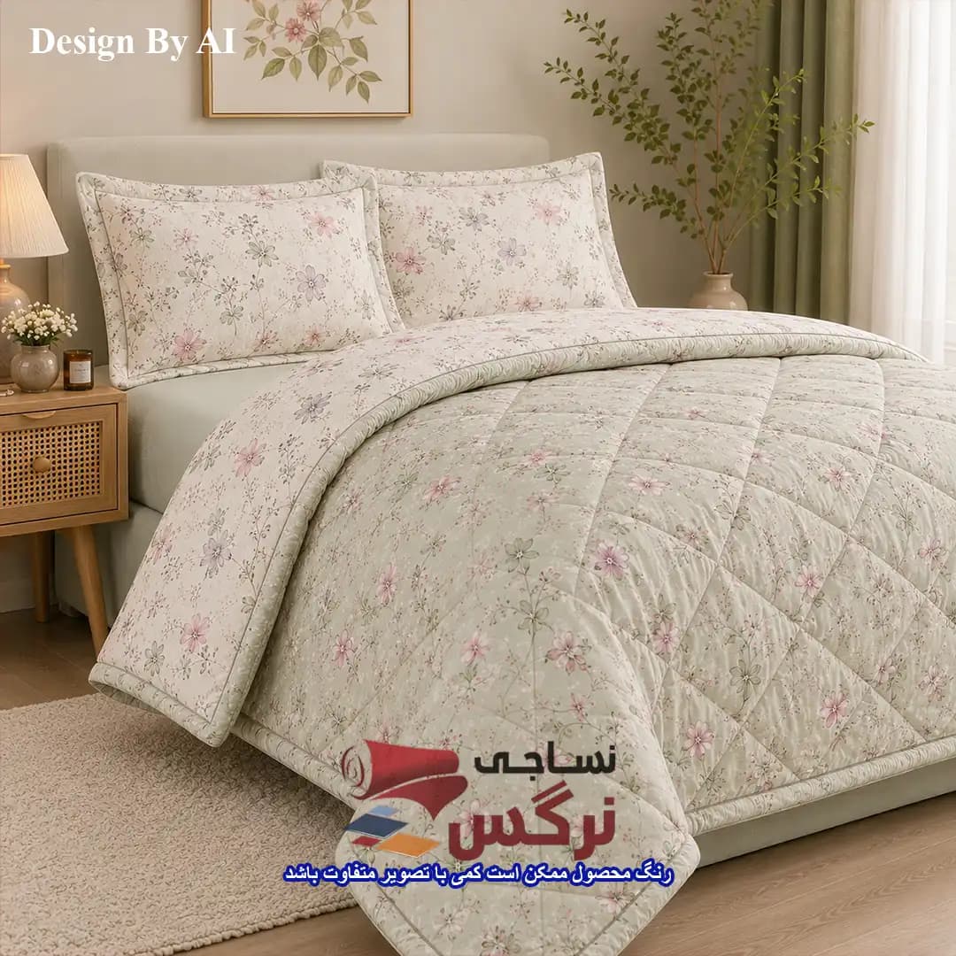 روتختی یکنفره و دونفره نخ پنبه گلدار کد 747 و 748 — تصویر ۶
