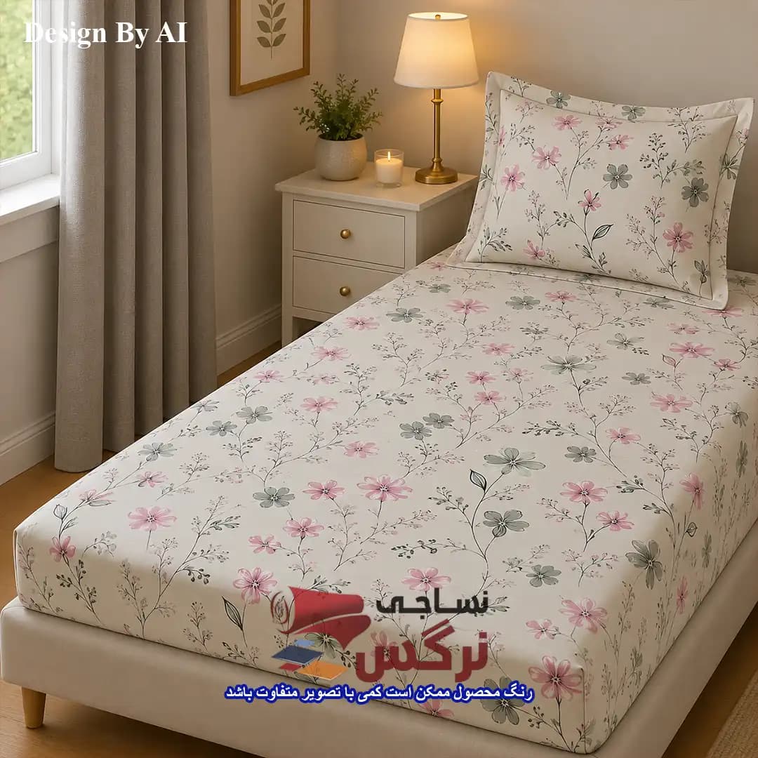 روتختی یکنفره و دونفره نخ پنبه گلدار کد 747 و 748 — تصویر ۲